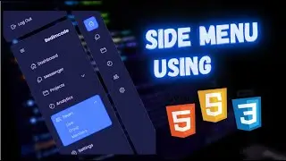 How To Create Sidebar Using Html Css & JavaScript || Sidebar In Html and Css
