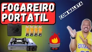 FOGAREIRO A GÁS PORTÁTIL COM MALETA 🔥