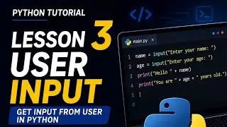 Python Tutorial for Beginners #3 | User Input (input Function)
