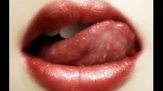 sexy girl using her tongue