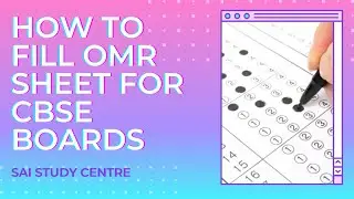 How to fill OMR CBSE Term I |Sai Study Centre