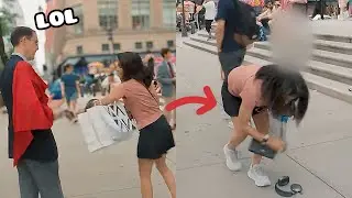 UNHINGED Woman Tries To SLAP Man & Ends Up Breaking Her Headphones