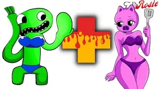 Jumbo Josh & Green + Girl Chef Pigster = ??? | Garten of Banban Animation #rosie