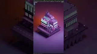 Cyberpunk City - Blender Tutorial Timelapse 