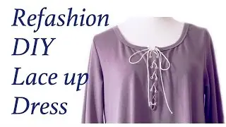 Refashion DIY Lace up Dressㅣmadebyaya