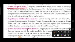 Provisions for  Issuing of Debentures