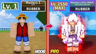 Beating Blox Fruits as Monkey D. Luffy! Lvl 0 to Max Lvl Full Human v4 Noob to Pro in Blox Fruits!