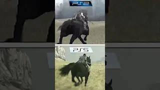Shadow of The Colossus PS2 vs PS5 (Direct Comparison!) #short #shorts #ps2 #ps5