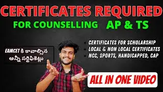 AP & TS Certificates Required || LOCAL || Non Local || For Scholarship