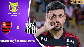 Flamengo vs Santos | 4K Ultra HD Simulation (60FPS) PES 2021 Gogosz Patch.