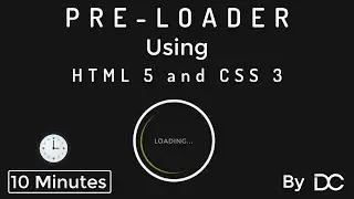 RESPONSIVE Pre-Loader | Using HTML and CSS | Like & Subscribe