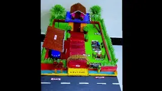 Prepositions 3D model 🏡 #preposition#house#craft#tlm#schoolproject#B.Ed model #english