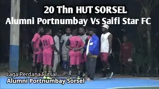 Laga Perdana Futsal Alumni Portnumbay Sorsel Vs Saifi Star FC