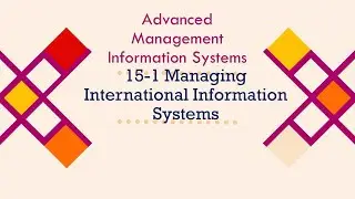 15-1 Managing International IS