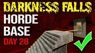 I SOLVED HORDE NIGHT (in Darkness Falls) - E12 - 7 Days To Die - Day 28 Horde Base Success