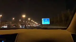 Kuwait highway at night | timelaps