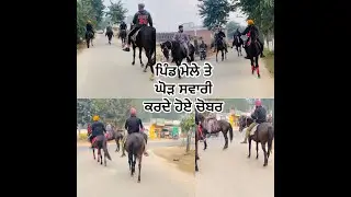 ਪਿੰਡ ਮੇਲੇ ਤੇ ਘੋੜ ਸਵਾਰੀ ਕਰਦੇ ਹੋਏ ਚੋਬਰ