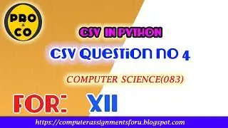CSV IN PYTHON PROBLEM NO-4
