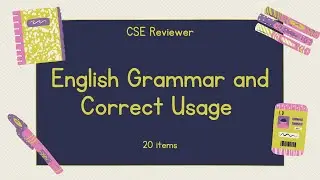 English Grammar and Correct Usage l CSE Reviewer