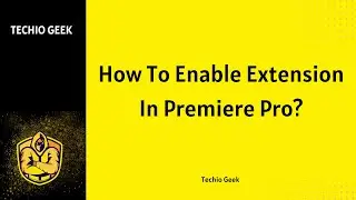 How To Enable Extension In Premiere Pro?