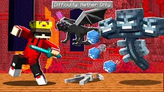 I Survived 100 Days in a NETHER Only World In Minecraft!