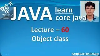 Object class and its methods in java