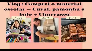 Vlog: Comprando meu material escolar 2022 +Fizemos pamonha, cural e bolo +Churrasco #vlogs #ccb