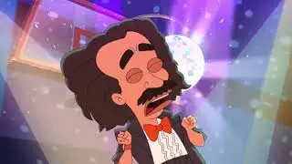Big Mouth Lady in red Netflix animation