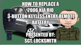 How to replace a 2006 Kia Rio 3 Button Keyless Entry Remote Battery