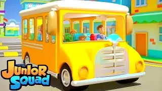 ล้อบนรถบัส | เพลงเด็๋กอนุบาล | เพลงสำหรับเด็ก | Junior Squad Thailand | การ์ตูน