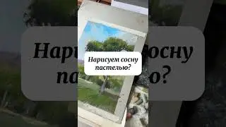 Рисуем сосну сухой пастелью! Полная версия урока: https://vk.com/girgelschool #art #pastel