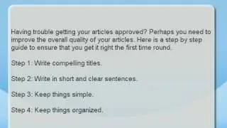 Article Writing - How to Improve the Quality of Your Articles
