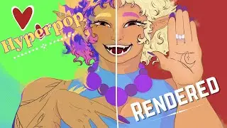 Making Hyperpop + Rendered Art for the First time ( Art and Chat )