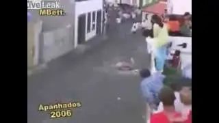 Raging Bulls Vs  People Compilation
