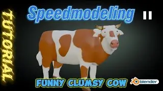 Few minute Blender - Timelapse Funny 3D Cow modeling