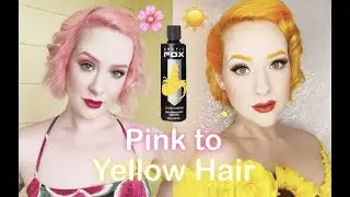 Pastel Pink to Yellow Hair Using Arctic Fox Hair Color Tutorial | Karen Michael