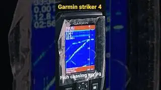 garmin striker 4 fish finder. fish chases my lure 