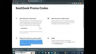 seat geek promo codes