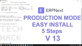 How To Easy Install ERPNext V13 in Ubuntu/Debian V18 ||  ERPNEXT V13 Open Source, || Production Mode