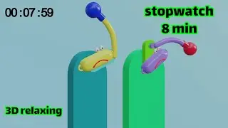 make your mind free / 3d animation relaxing / loop animation 8 min / 8 min timer