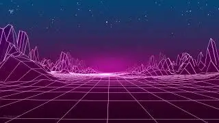 Neon Purple Grid Retrowave 80s Sci fi VJ Loop Video Background for Edits