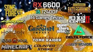 RX 6600 + i5 12400F : Test In 14 Games | RX 6600 Gaming