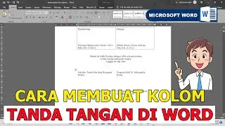 Cara membuat kolom tanda tangan di halaman pengesahan word