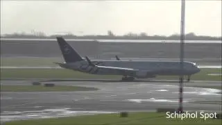Delta B767-300ER (Skyteam) Takeoff Amsterdam Airport Schiphol (Schiphol Spot)