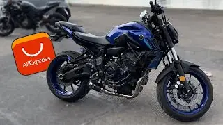 He brings back a new MT07 fully prepared by Aliexpress (the sound is amazing 🥶)