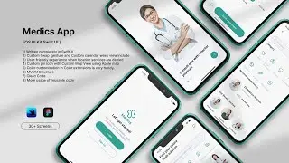 Medics App((iOS UI Kit Swift UI ) Promo Video