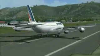 Airbus A340 Landing at TNCM