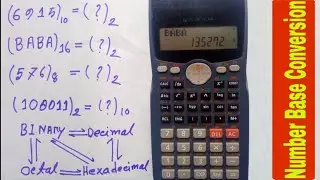 সংখ্যা পদ্ধতির পারস্পরিক রূপান্তর।।number base conversion  by using 100ms calculator।।#100ms#570ms