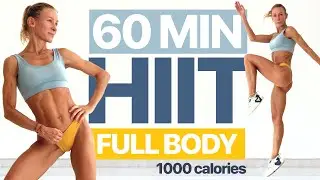 60 MIN FULL BODY FAT BURNING WORKOUT | Intense Bodyweight HIIT - At Home