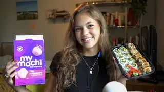 ASMR | Sushi + Mochi Mukbang pt. 2 - 20k Celebration!!! (Blue Yeti whispers, chewing, drink sounds)